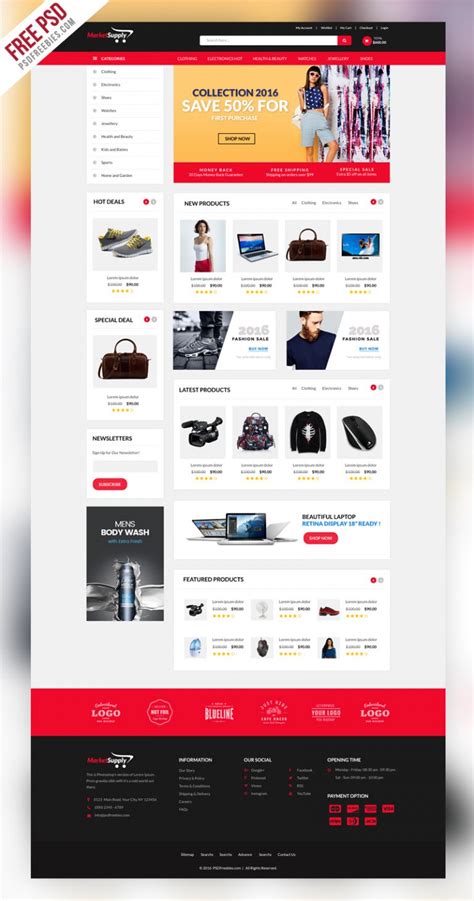 Multipurpose Ecommerce Website Template Psd