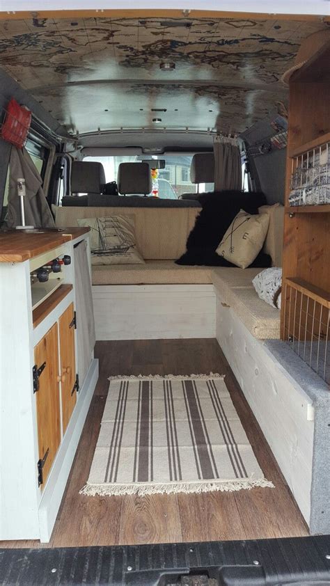 Diy Wooden Rustic Vw T4 Transporter Campervan Interior Van Life Diy