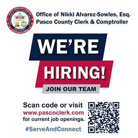 Pasco Clerk & Comptroller on Twitter: "JOIN OUR TEAM! If you are