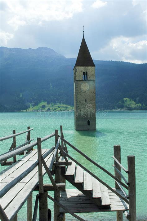 Resia Tower In The Lake Stock Photo Image Of Adige 40464596