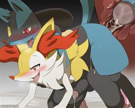 Rule 34 2017 All Fours Anal Anal Sex Anthro Blush Braixen Canine Cum