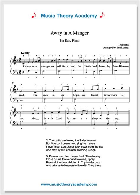 John Mcfarland Away In A Manger Sheet Music Notes Chords Download