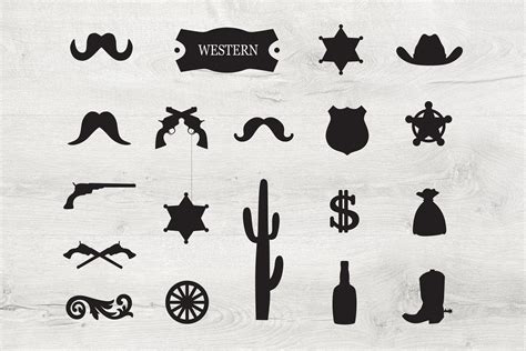 Wild West Icons Svg Graphic Objects ~ Creative Market