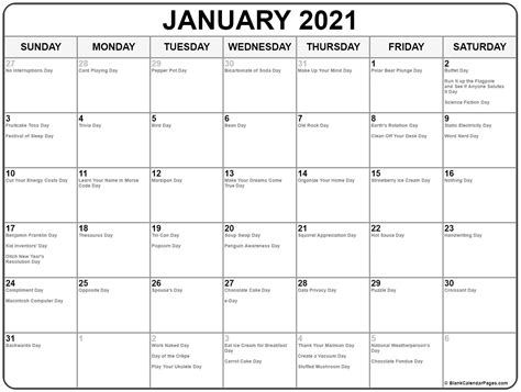 Get one, add your holidays, birthdays, events and notes as you see fit. January 2021 with holidays calendar