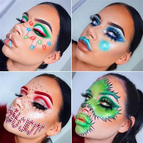 Christmas Makeup Look Ideas From Christmas Lights To