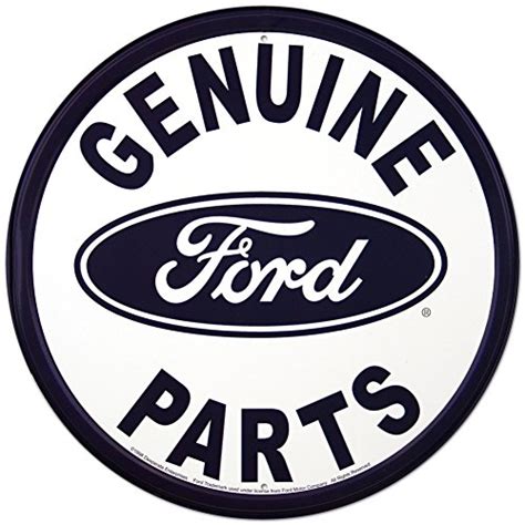 Genuine Ford Parts Round Tin Sign