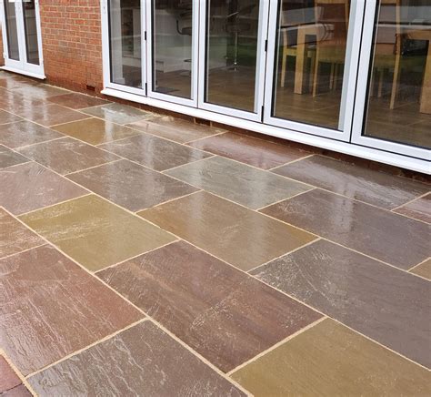 Raj Green Indian Sandstone Paving Slabs And Patio Stones Nustone