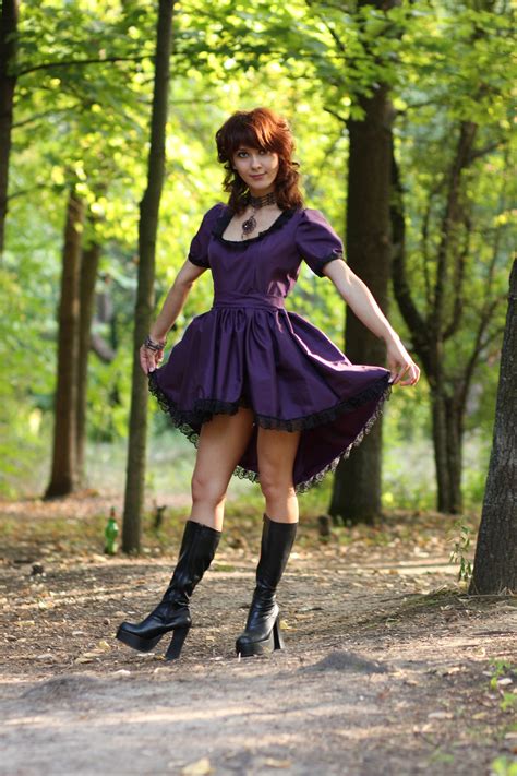 Gothic Lolita Dress Romantic Violet Dress Decorated Black Etsy