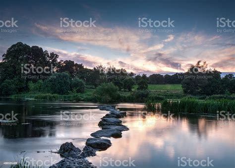 The Stepping Stones At Sunset Stock Photo Download Image Now