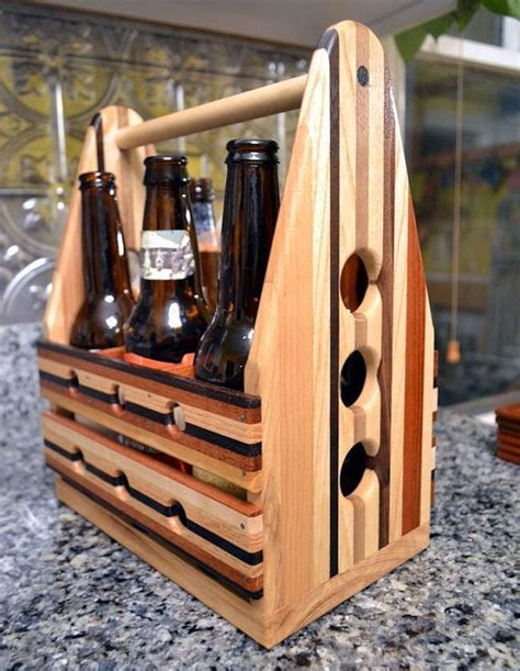 Obviously you can switch out any of the types of wood used for something that strikes your fancy. Image result for beer caddy plans | Mobili
