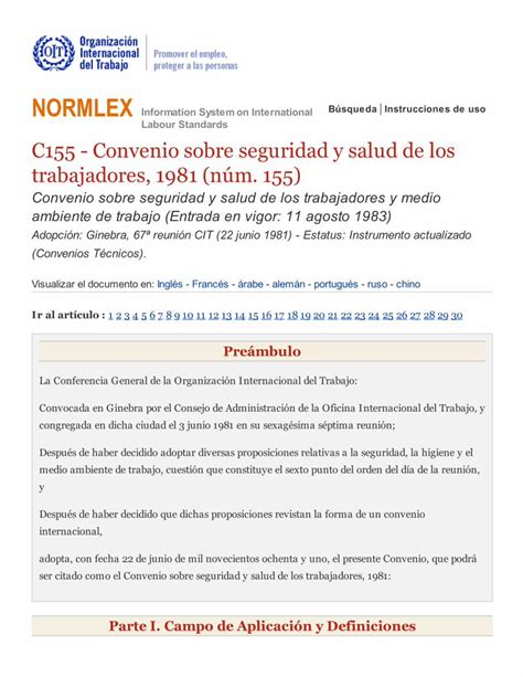 Pdf Convenio C155 Convenio Sobre Seguridad Y Salud De Los