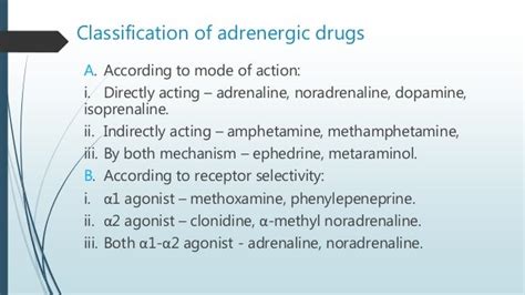 Adrenergic Drugs