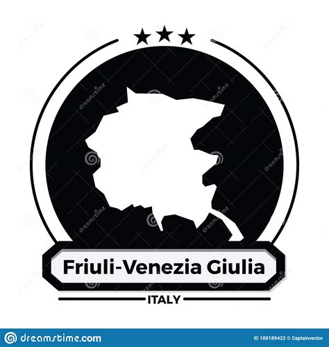 Friuli-venezia Giulia Map Label. Vector Illustration Decorative Design ...