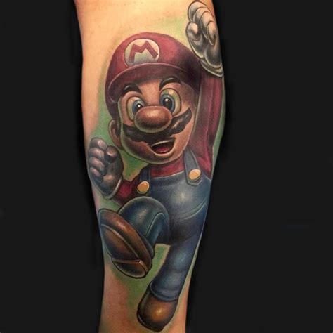 Super Mario Tattoo By Mike Devries Tattoonow