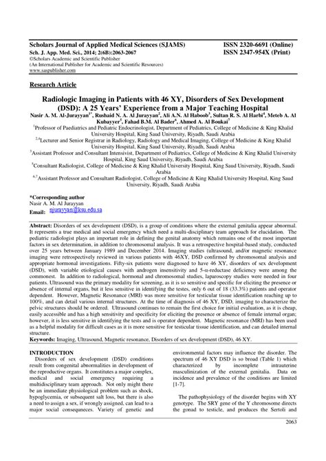 Pdf Radiologic Imaging In Patients With 46 Xy Disorders Of Sex