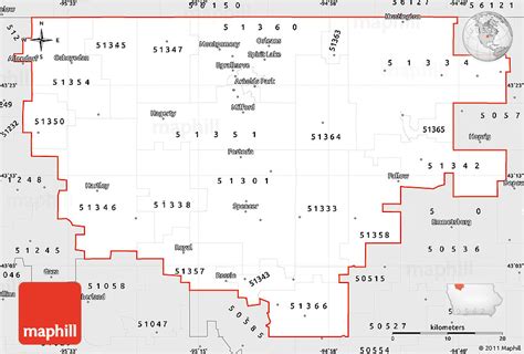 Silver Style Simple Map Of Zip Codes Starting With 513