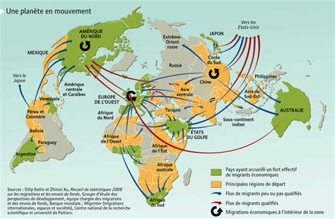 Carte Migration Internationale Carte Géographique