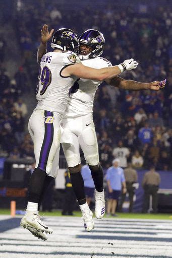 Jackson Leads Surging Ravens To 22 10 Victory Over Chargers