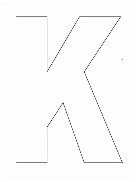 Letter K Printable Template