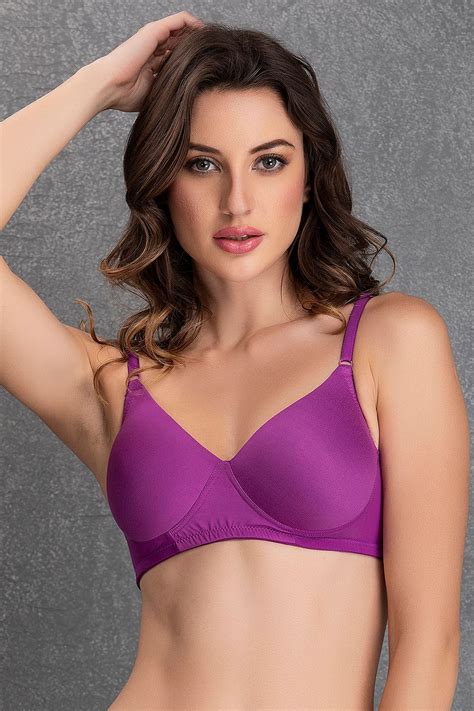 buy padded non wired full coverage t shirt bra in purple online india best prices cod clovia