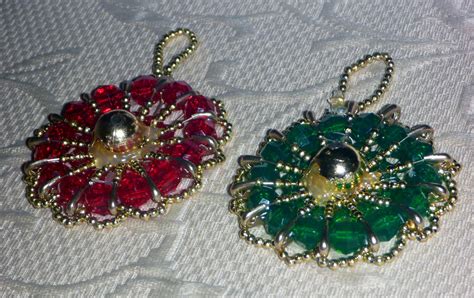 Christmas Ornaments Made From Beads And Safety Pins Christmas