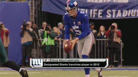 New York Giants Punter Steve Weatherford On Receiving The Franchise Tag