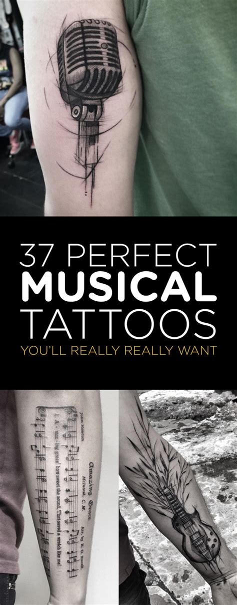 37 Perfect Musical Tattoos Youll Really Really Want Tattooblend