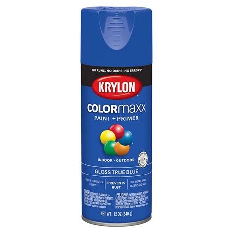 12 Oz Krylon K05543007 True Blue Colormaxx Paint And Primer Spray Paint