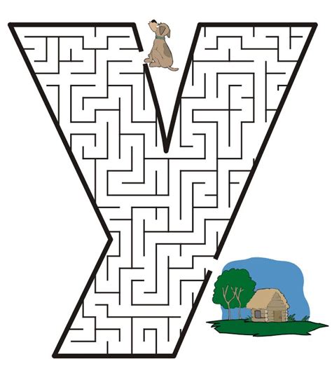Free Printable Maze For Kids Lowercase Letter Y Mazes For Kids