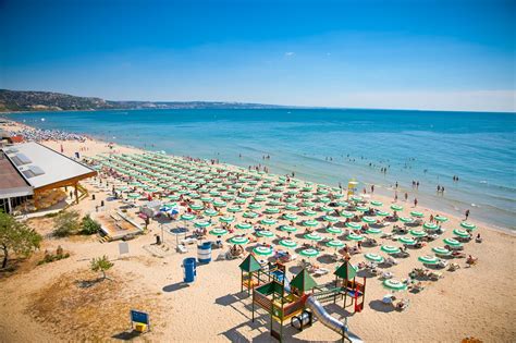 Panoramic View Of Golden Sands Beach Bulgaria Bulharsko Onlinesk