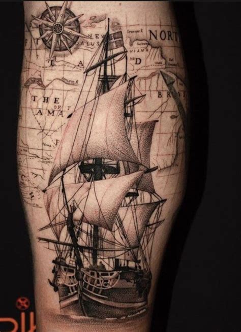 Pirate Boat Tattoo Pirate Skull Tattoos Pirate Ship Tattoos Cool