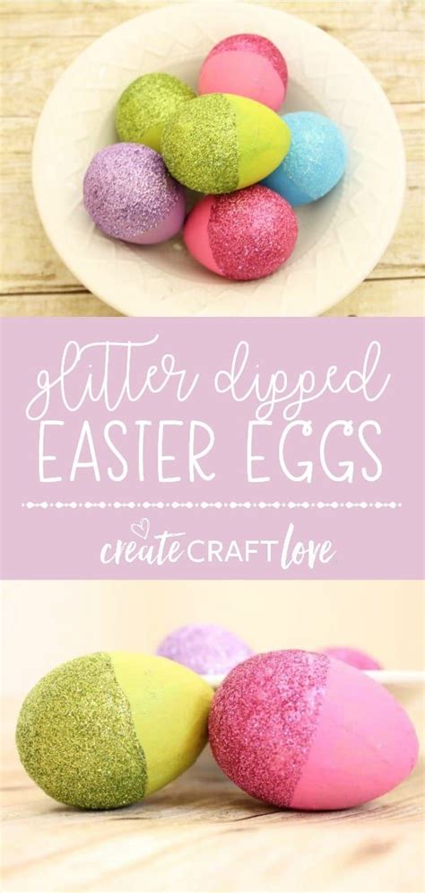 Glitter Dipped Easter Eggs Diy Easter Ts Easter Eggs Fun Easter