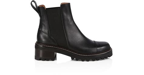 See By Chloé Leather Mallory Chelsea Boots In Black Lyst