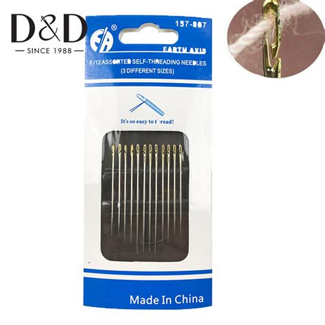 12pcs Hand Sewing Needles Stainless Steel Sewing Needles Self Threading