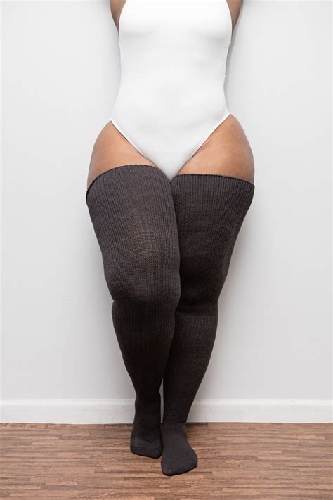 REAL PLUS SIZE Thigh High Socks Extra Long Thick Warm Etsy