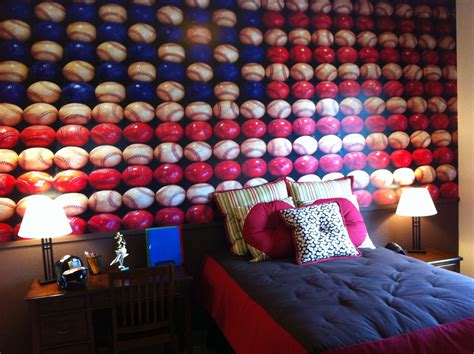 Designed for a sports themed room. All American Baseball Room | Creative kids rooms, Room ...