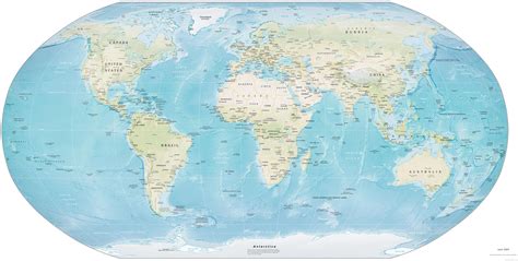 Physical World Map 2 •