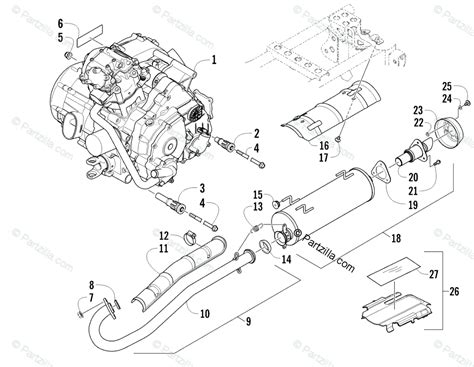 Arctic Cat ATV OEM Parts Diagram For Engine And Exhaust Partzilla Com