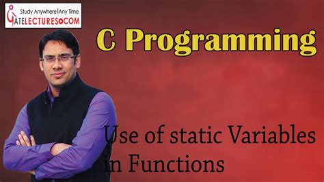 C Programming 35 Use Of Static Variables In Functions Youtube