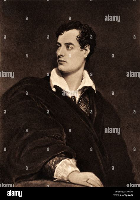 Lord Byron Portrait British Poet 1788 1824 After The Portrait By