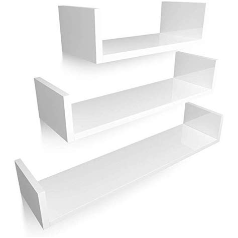 Songmics Floating Shelf Set Of 3 Wall Shelves 304560 Cm Decorative