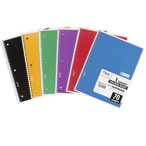 Spiral 1 Subject Notebook College Ruled 70 Sheets Mea05512 Mead