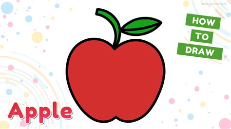 How to Draw an Apple 🍎 - Drawing an Apple simple and easy - ToonToyArt