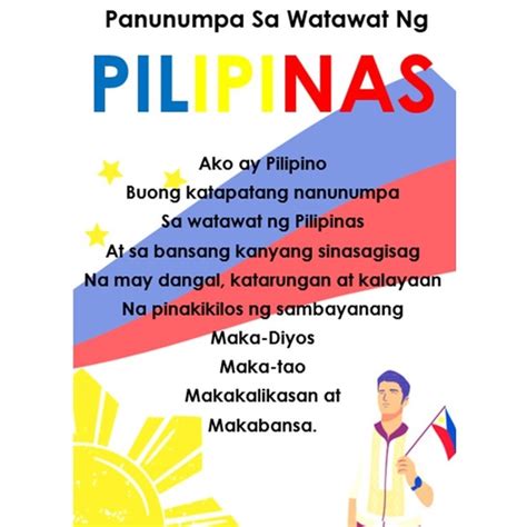 Filipino Tagalog Charts Minimalistic Educational Post