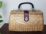 MCM Vintage Wicker Woven Summer Handbag Made in British Hong | Etsy ...