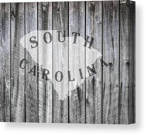 South Carolina State Map Country Rustic Home Sc Canvas Print Canvas