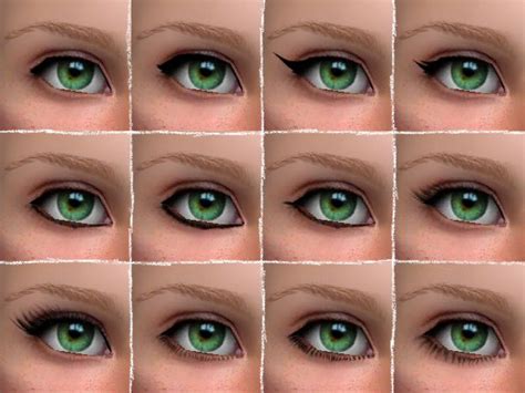 Modthesims Layerable Eyeliner And Eyelashes Sims 2 Makeup Eyeliner