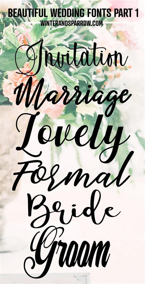 20 More Beautiful Wedding Fonts Calligraphy Hand Lettered Free