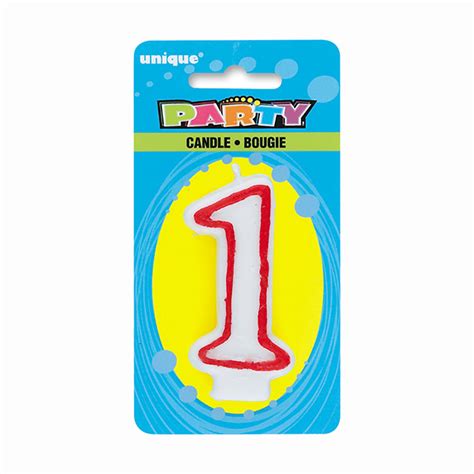 Number 1 Unique Deluxe Shape Birthday Candle 360 1