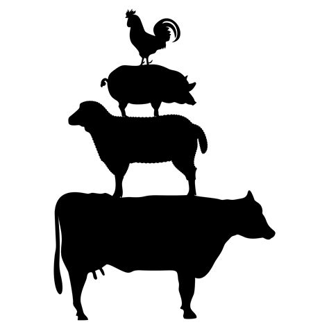 Stacked Farm Animals | Farm animals decor, Farm animals, Animal silhouette